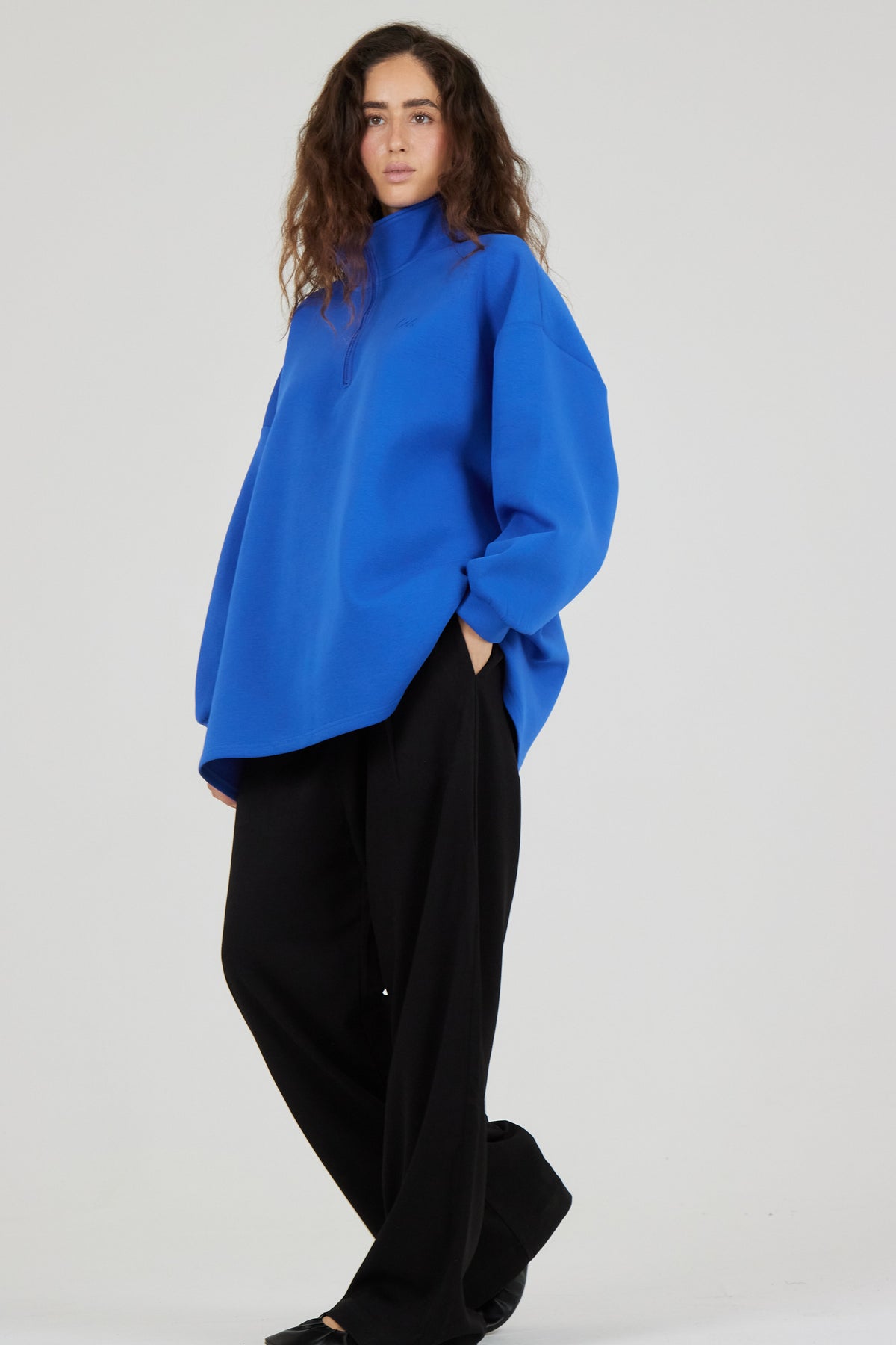 Le Sweat Zip Comfy Bleu Roi